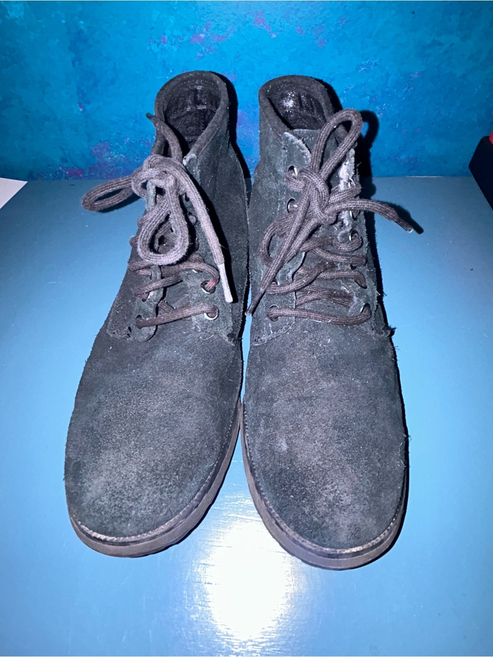 UGG Australia Men's Moreau
Black Suede Military Boots Size 7.5